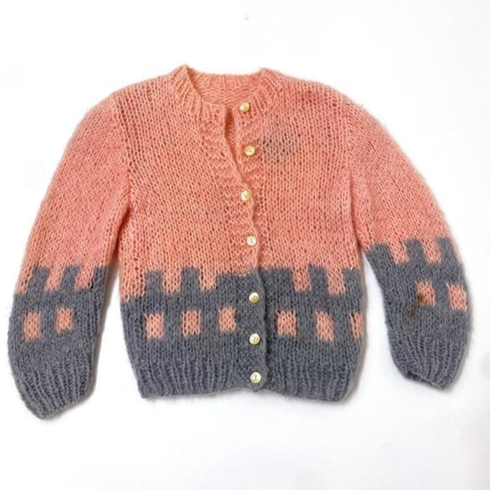 Womens Knitted‎ Color Block cardigan Size XXS